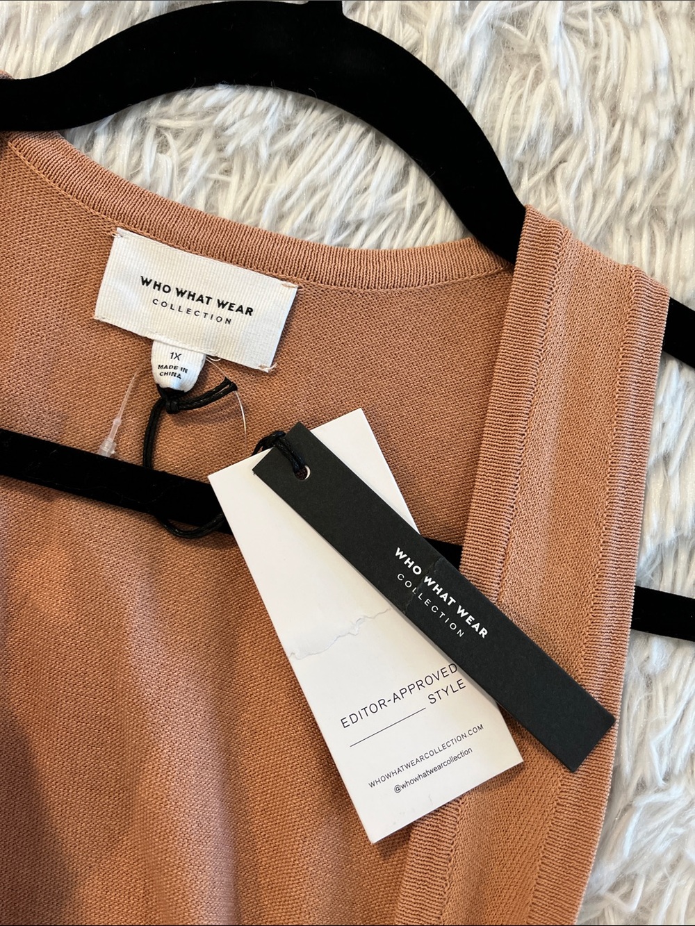WHO WHAT WEAR COLLECTION
Indya Square-Neck Midi Dress in Dune 1X NWT - Picture 7 of 7